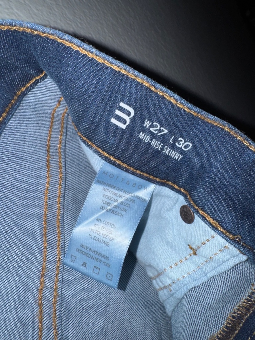 Mott & Bow Mid Rise Skinny Jane Jeans 27 x 30 - Picture 6 of 7